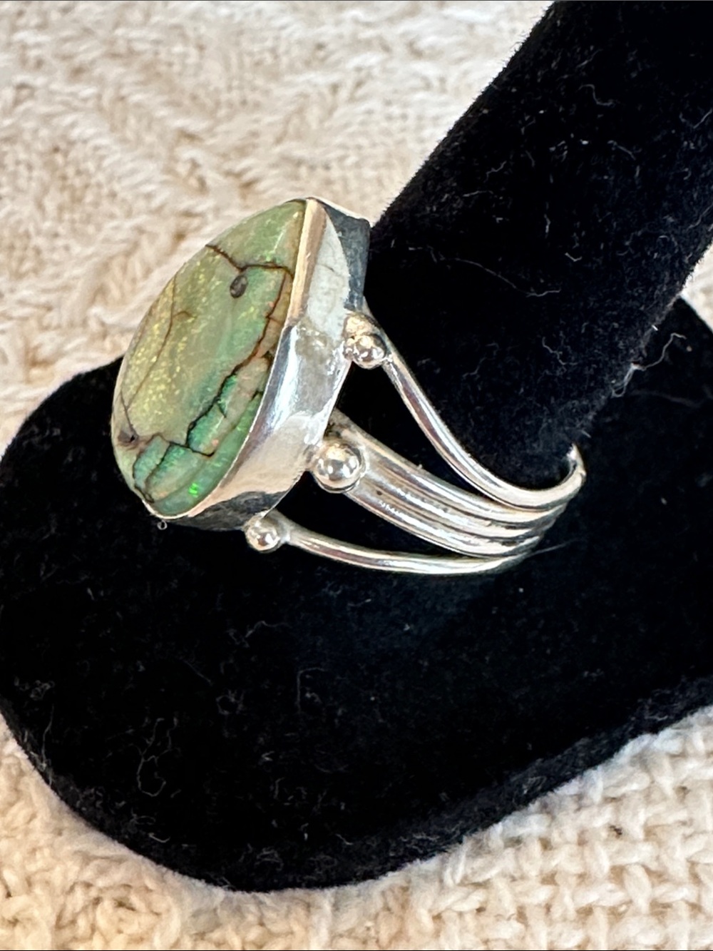 Monarch Opal Sterling Silver Ring - Picture 3 of 9